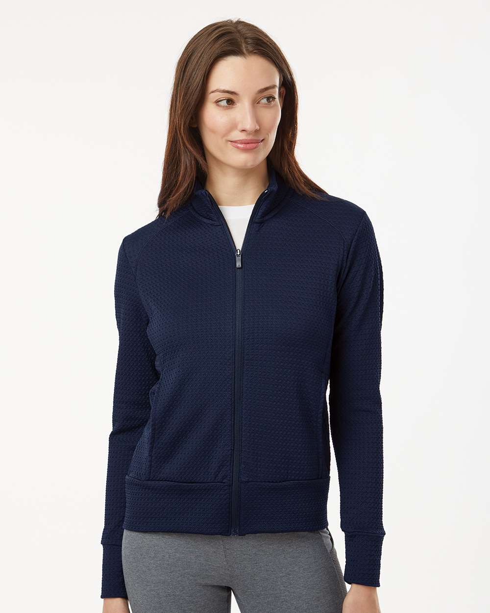 Adidas-A1007-Women's Ultimate Textured Full-Zip Jacket - Image 11