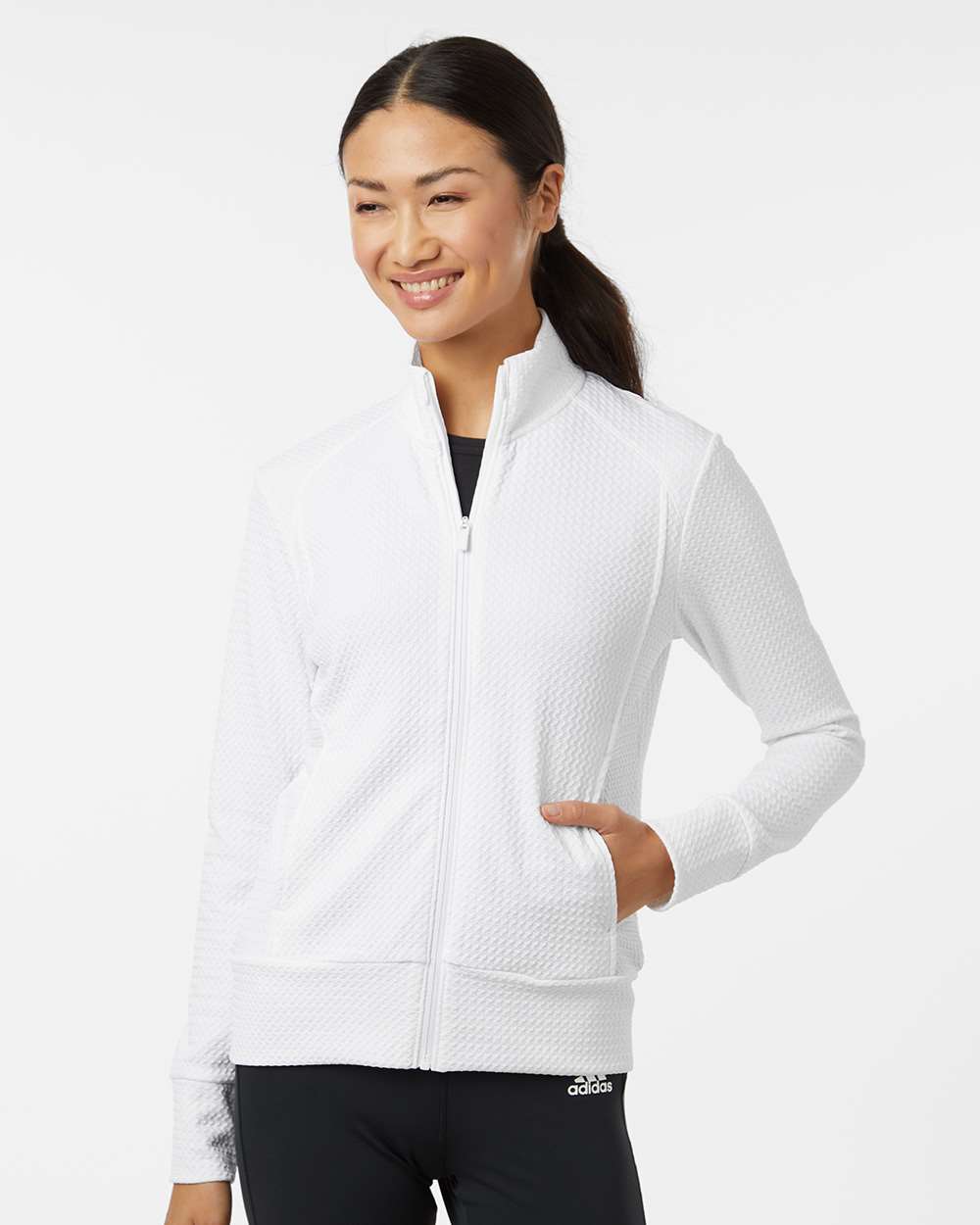 Adidas-A1007-Women's Ultimate Textured Full-Zip Jacket - Image 17