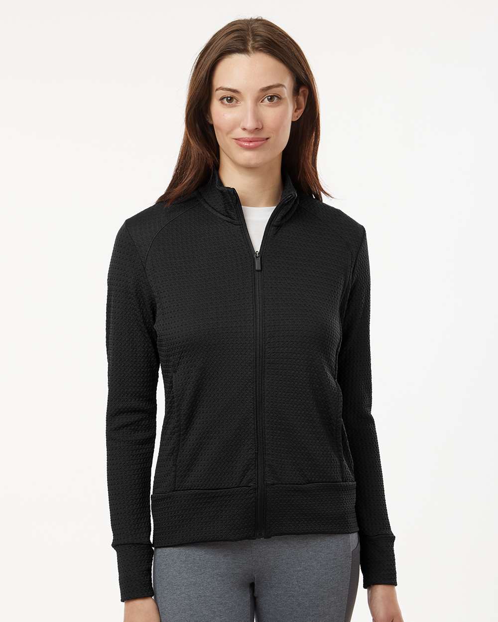 Adidas-A1007-Women's Ultimate Textured Full-Zip Jacket - Image 4
