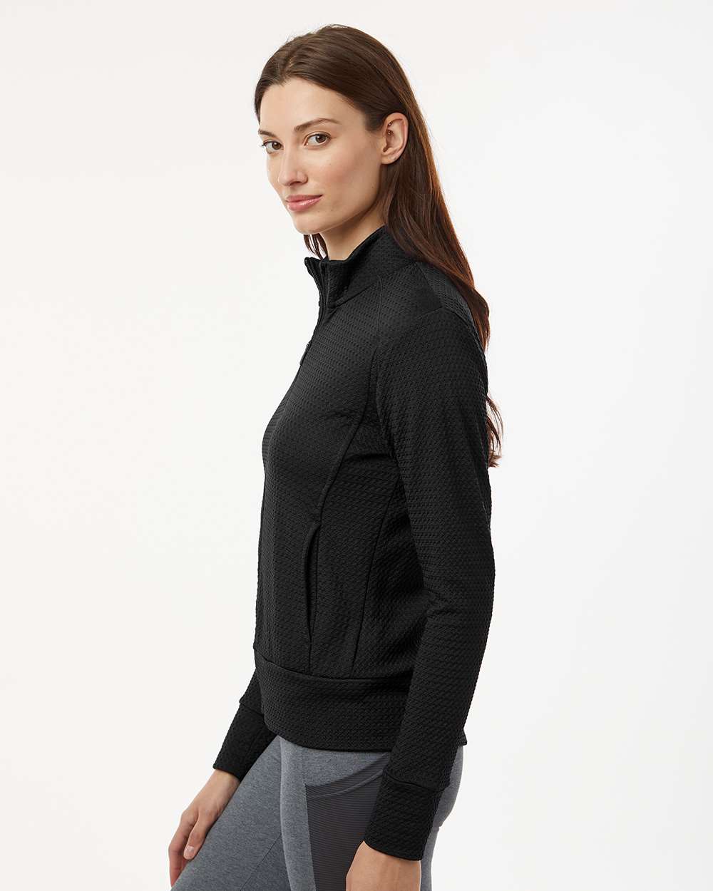 Adidas-A1007-Women's Ultimate Textured Full-Zip Jacket - Image 5