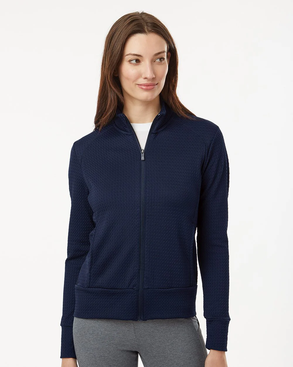 Adidas-A1007-Women's Ultimate Textured Full-Zip Jacket - Image 7