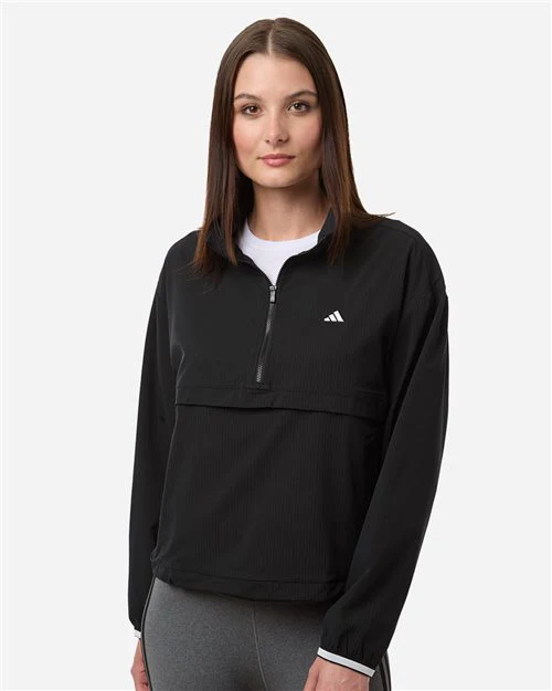 Adidas-A1012-Women's Go-To Quarter-Zip Jacket - Image 2