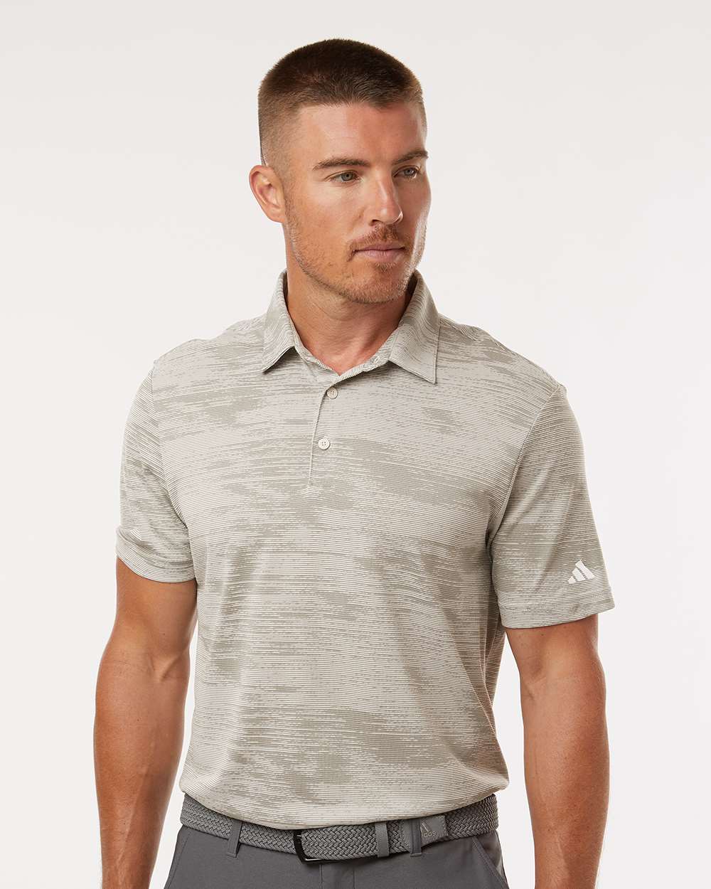 Adidas-A2005-Ultimate365 Textured Stripe Polo - Image 4