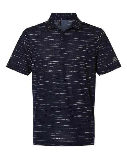 Adidas-A2015-Men's Ultimate365 Mesh Glimmer Print Polo - Image 3
