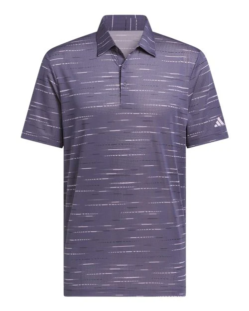 Adidas-A2015-Men's Ultimate365 Mesh Glimmer Print Polo - Image 4
