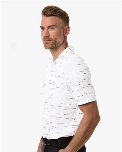 Adidas-A2015-Men's Ultimate365 Mesh Glimmer Print Polo - Image 6
