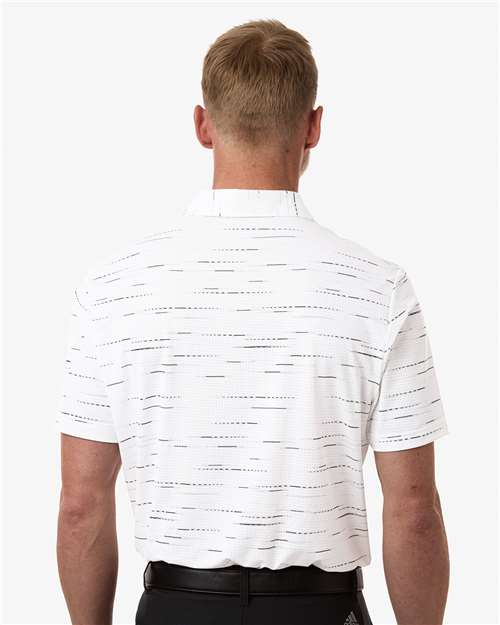 Adidas-A2015-Men's Ultimate365 Mesh Glimmer Print Polo - Image 7