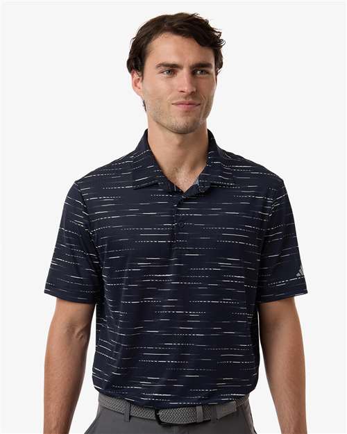 Adidas-A2015-Men's Ultimate365 Mesh Glimmer Print Polo - Image 8