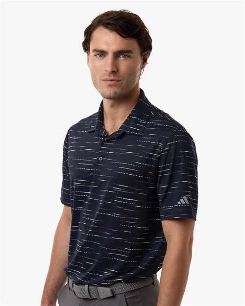 Adidas-A2015-Men's Ultimate365 Mesh Glimmer Print Polo - Image 9