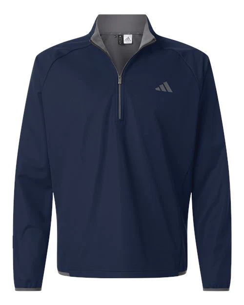 Adidas-A2027-Men's Ultimate365 Wind Quarter-Zip Pullover - Image 3