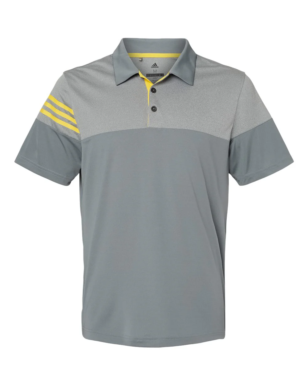 Adidas-A213-Heathered 3-Stripes Colorblocked Polo - Image 38