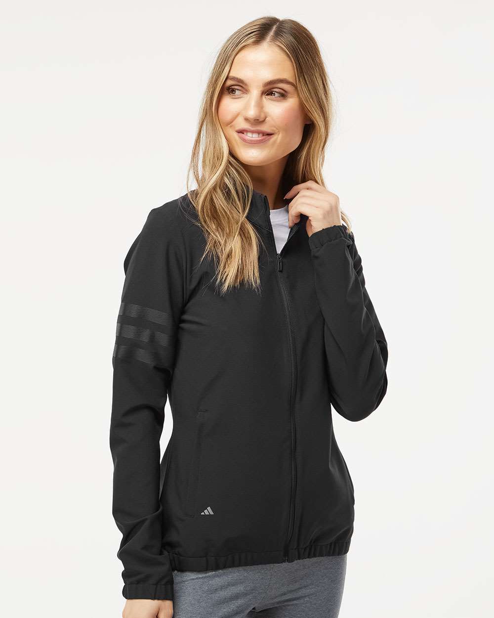 Adidas-A268-Women's 3-Stripes Full-Zip Jacket - Image 4
