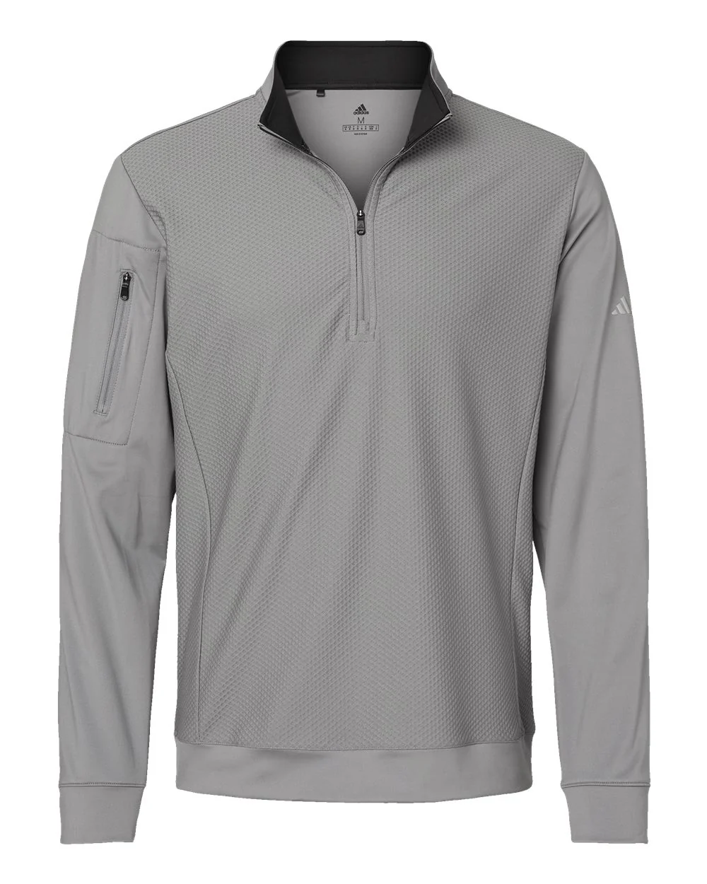 Adidas-A295-Performance Textured Quarter-Zip Pullover - Image 11