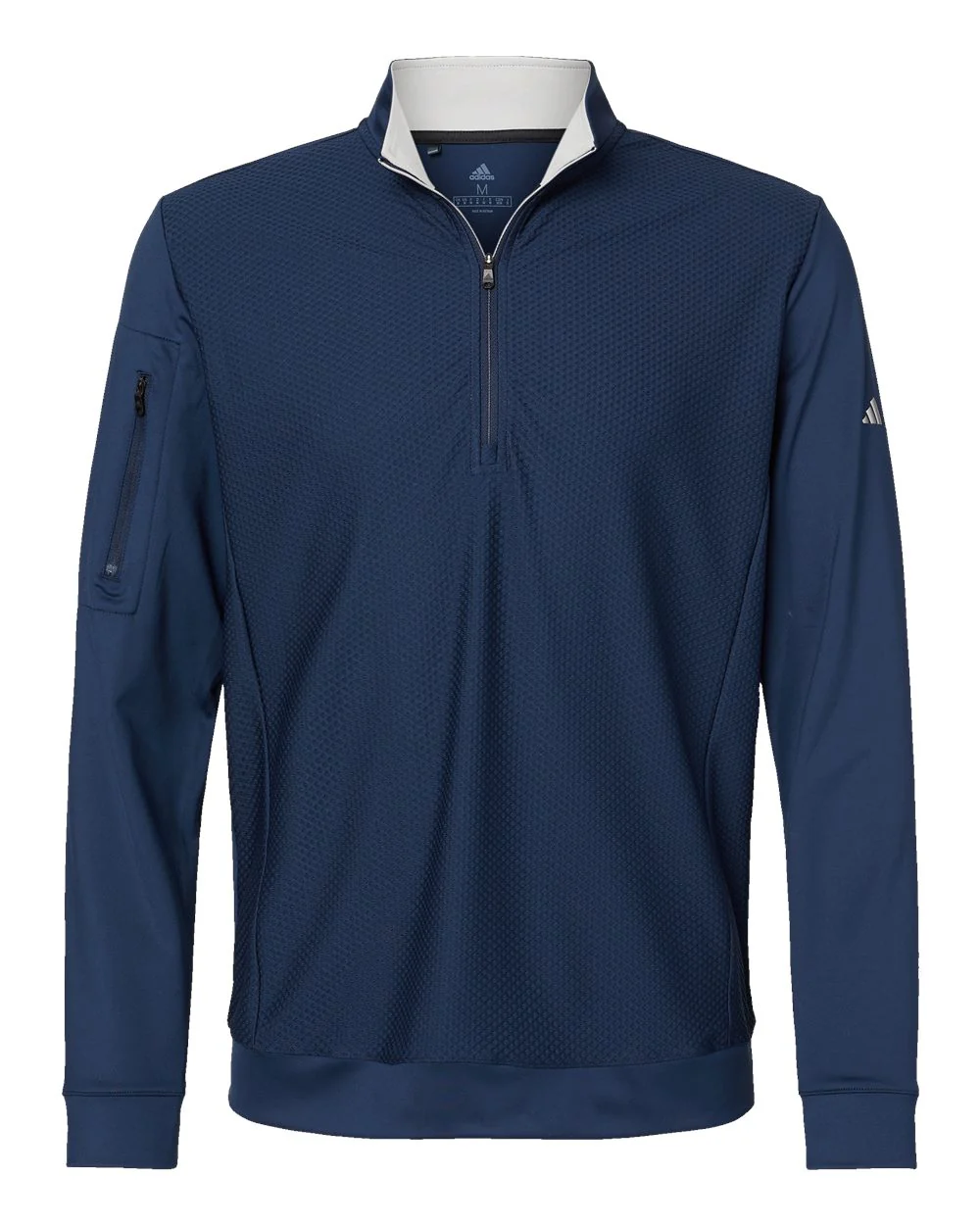Adidas-A295-Performance Textured Quarter-Zip Pullover - Image 8