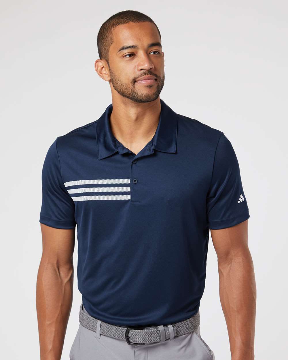 Adidas-A324-3-Stripes Chest Polo - Image 17