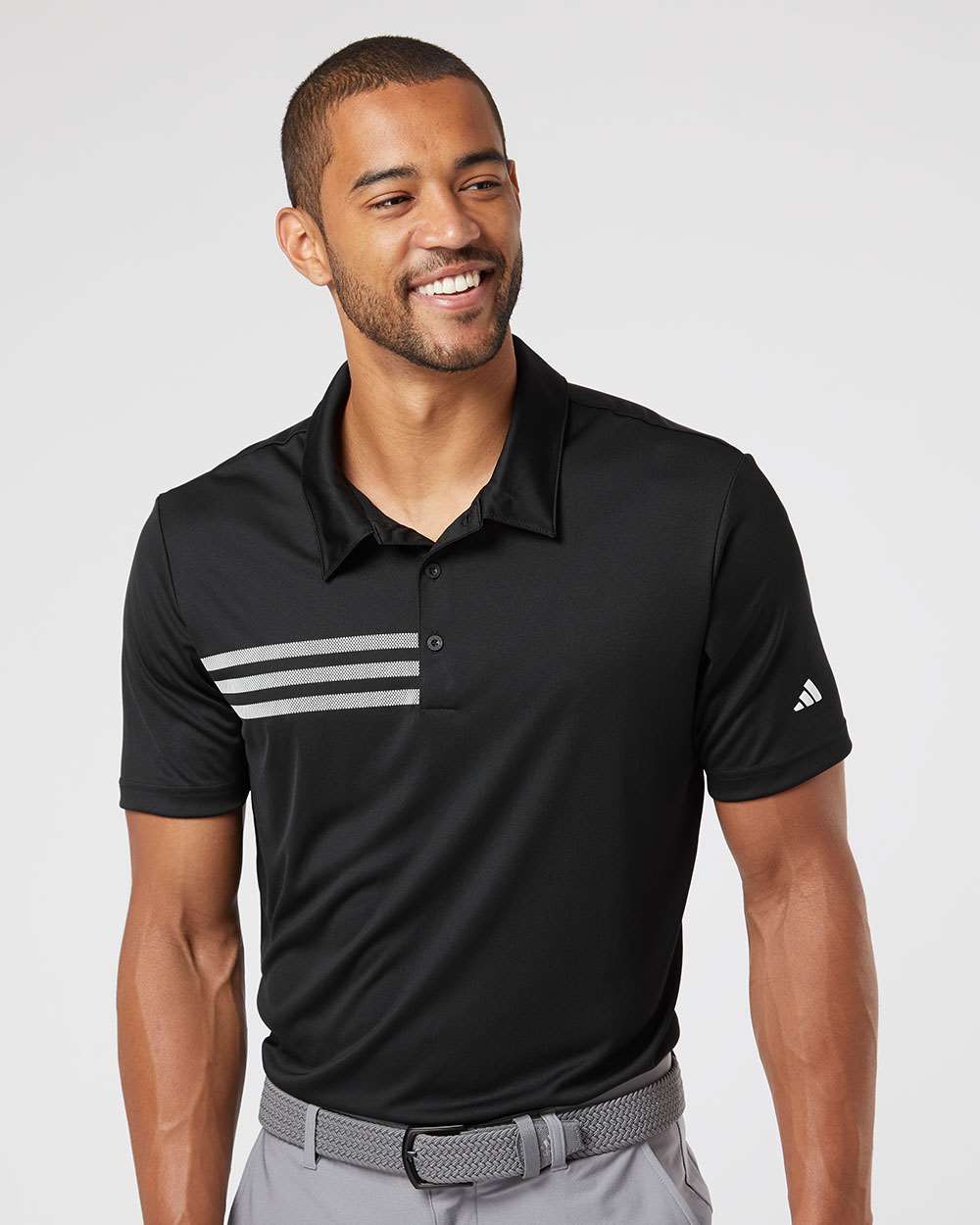 Adidas-A324-3-Stripes Chest Polo - Image 4