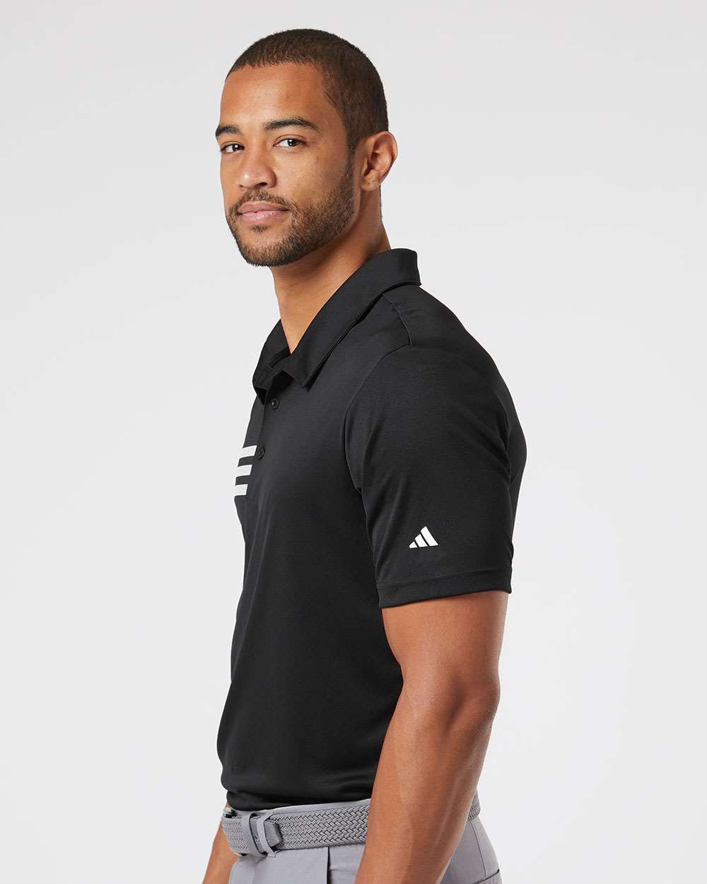 Adidas-A324-3-Stripes Chest Polo - Image 5