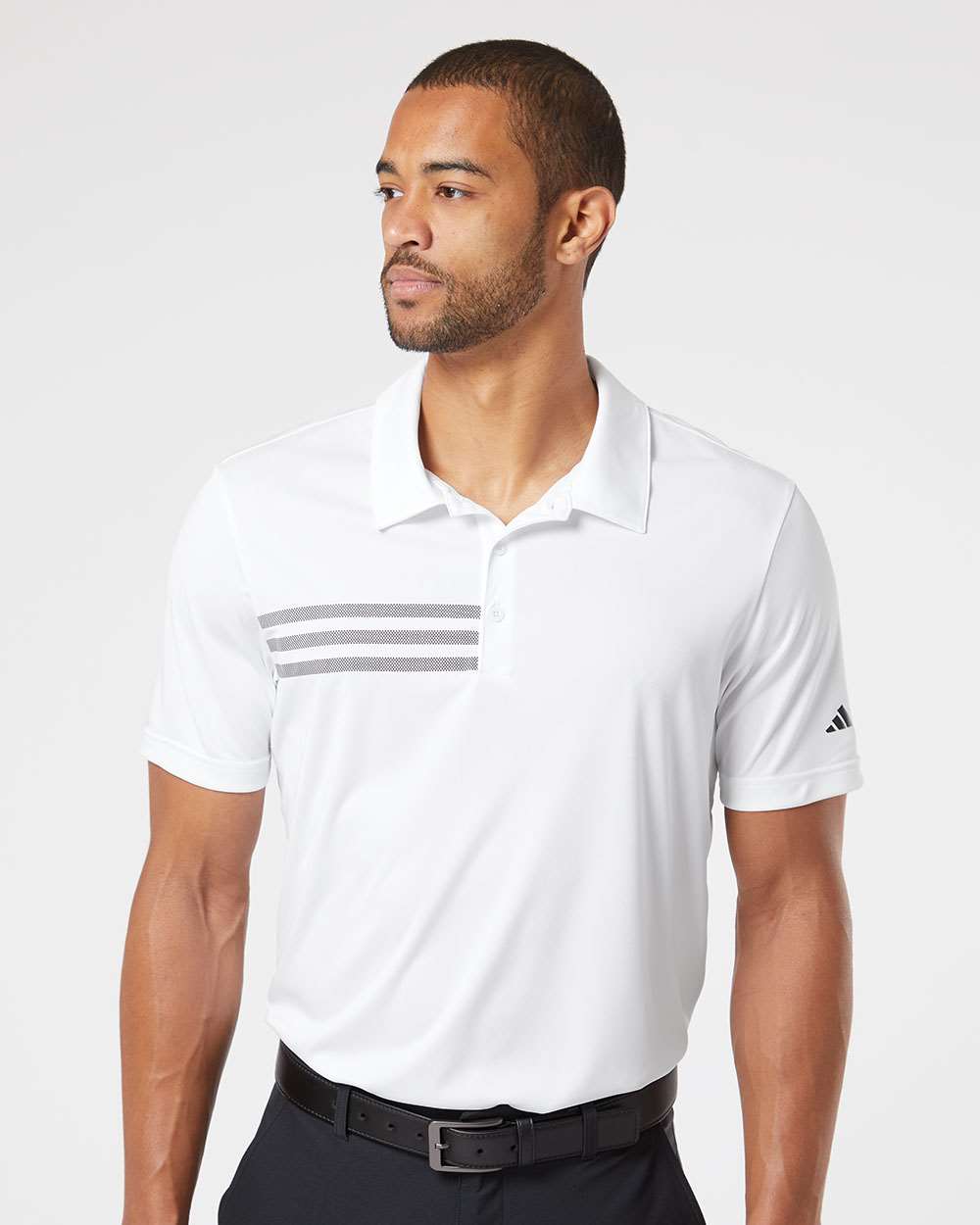 Adidas-A324-3-Stripes Chest Polo - Image 59