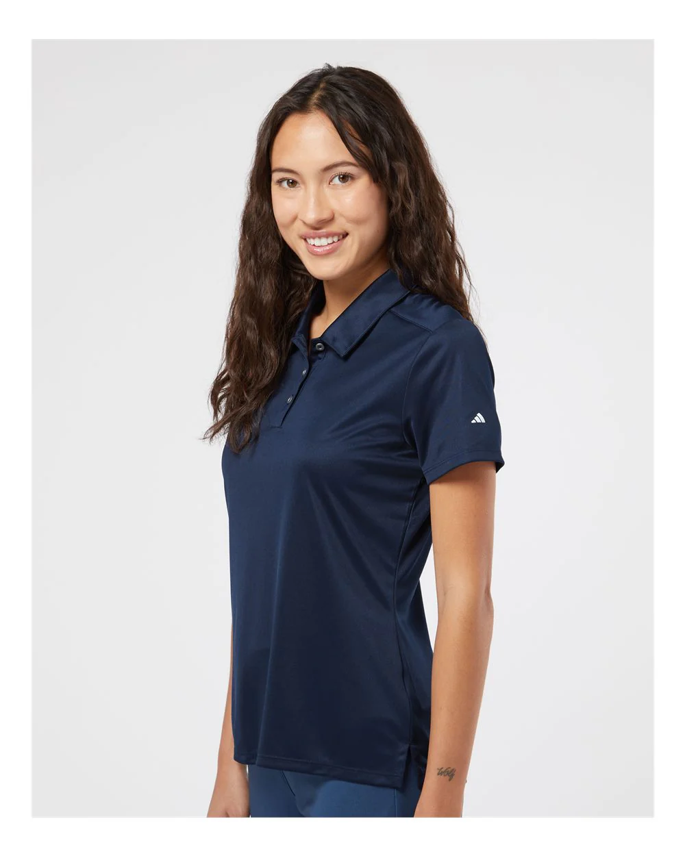 Adidas-A325-Women's 3-Stripes Shoulder Polo - Image 12