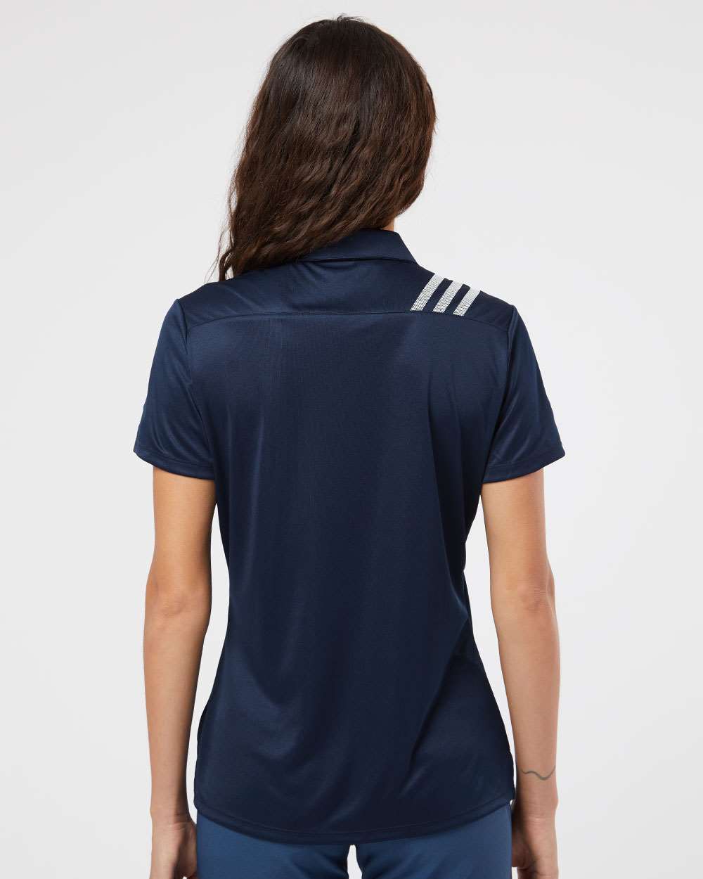 Adidas-A325-Women's 3-Stripes Shoulder Polo - Image 13