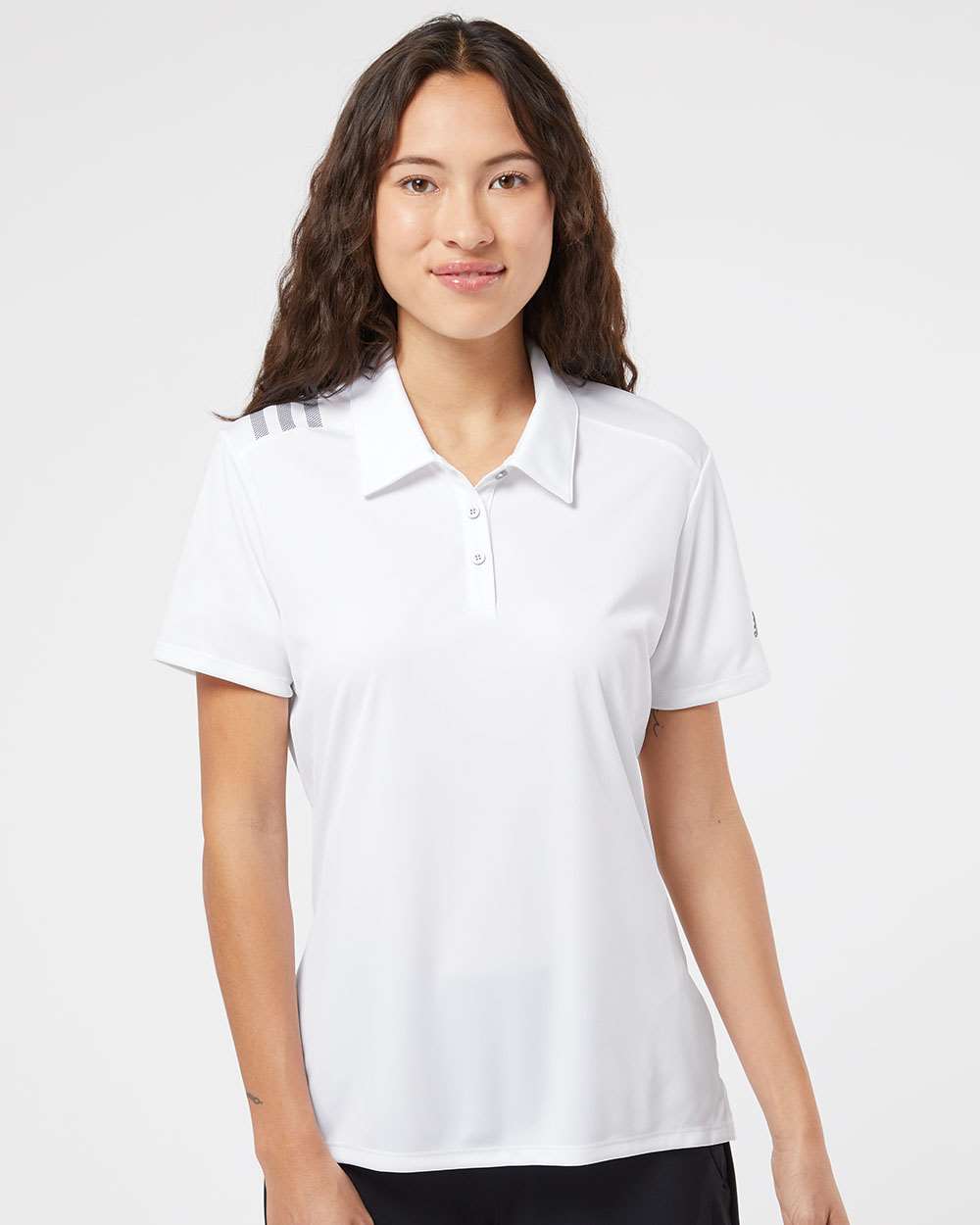 Adidas-A325-Women's 3-Stripes Shoulder Polo - Image 35
