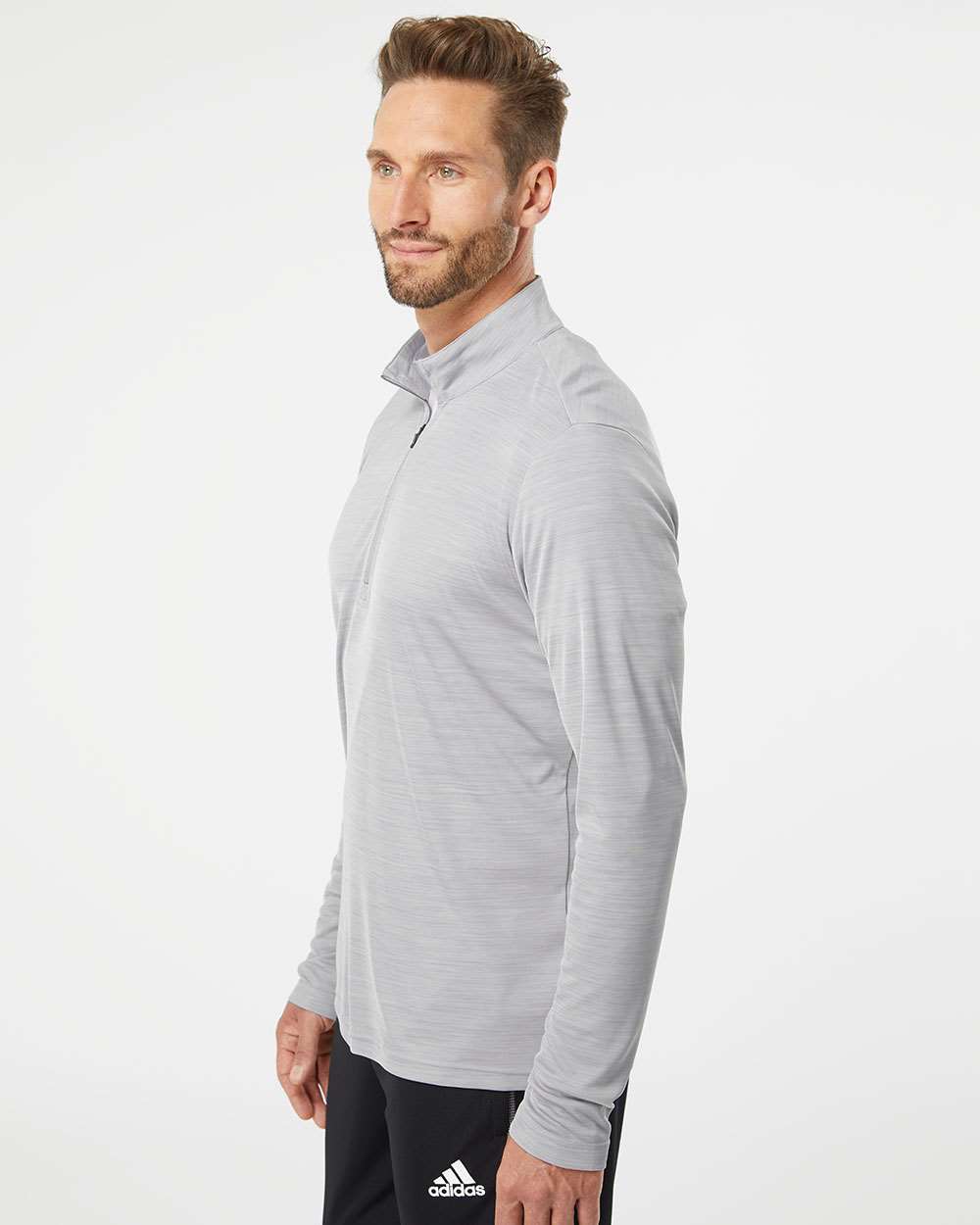 Adidas-A475-Lightweight Mélange Quarter-Zip Pullover - Image 18