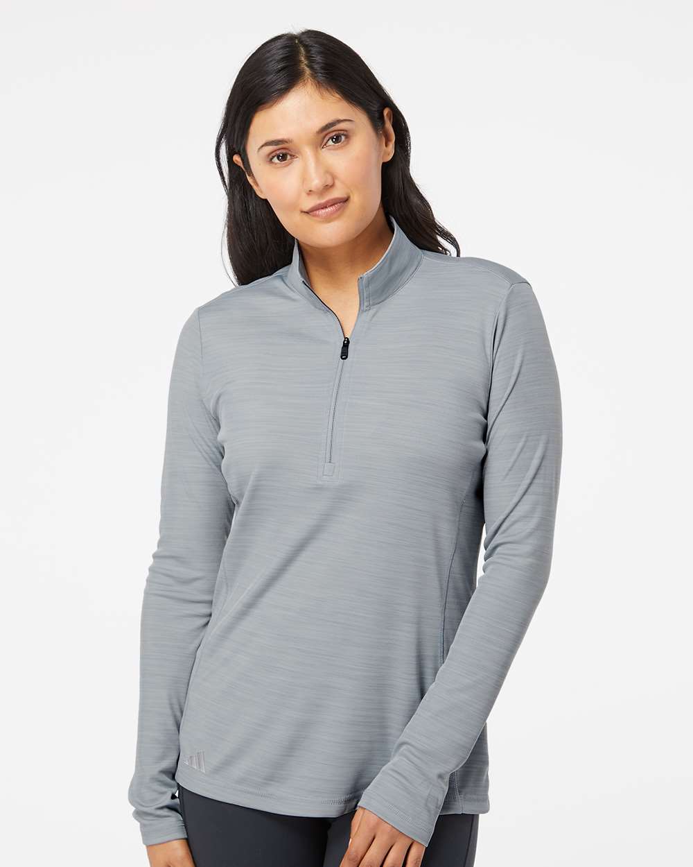 Adidas-A476-Women's Lightweight Mélange Quarter-Zip Pullover - Image 17