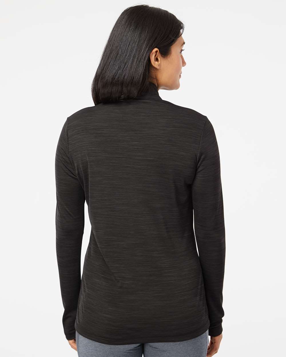 Adidas-A476-Women's Lightweight Mélange Quarter-Zip Pullover - Image 6