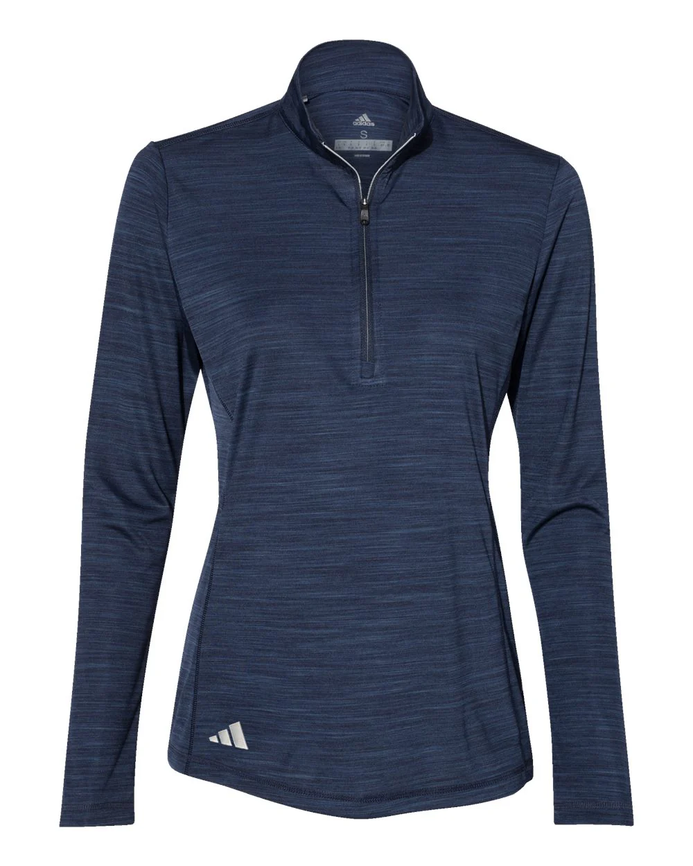 Adidas-A476-Women's Lightweight Mélange Quarter-Zip Pullover - Image 8