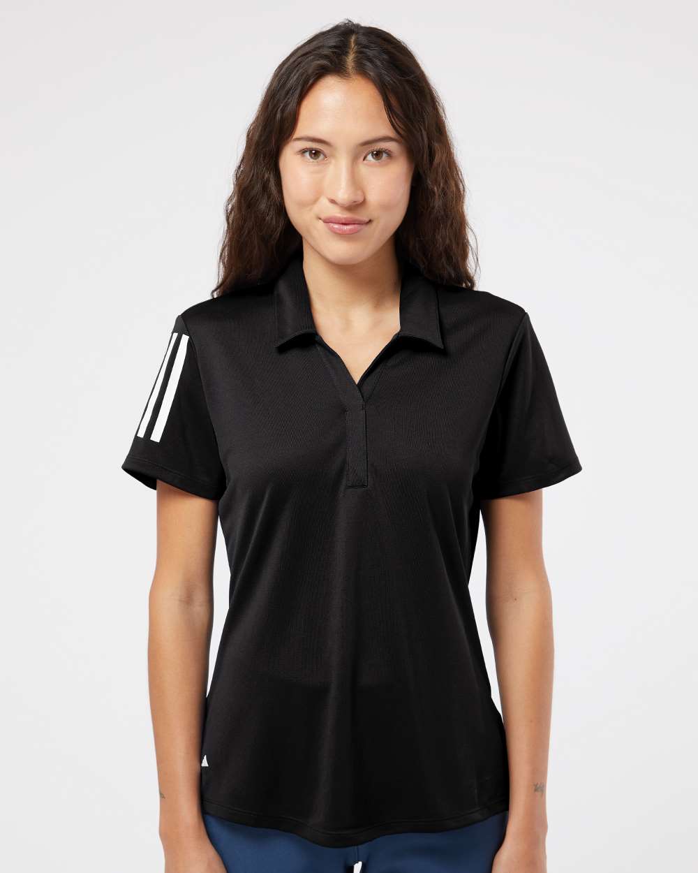 Adidas-A481-Women's Floating 3-Stripes Polo - Image 4