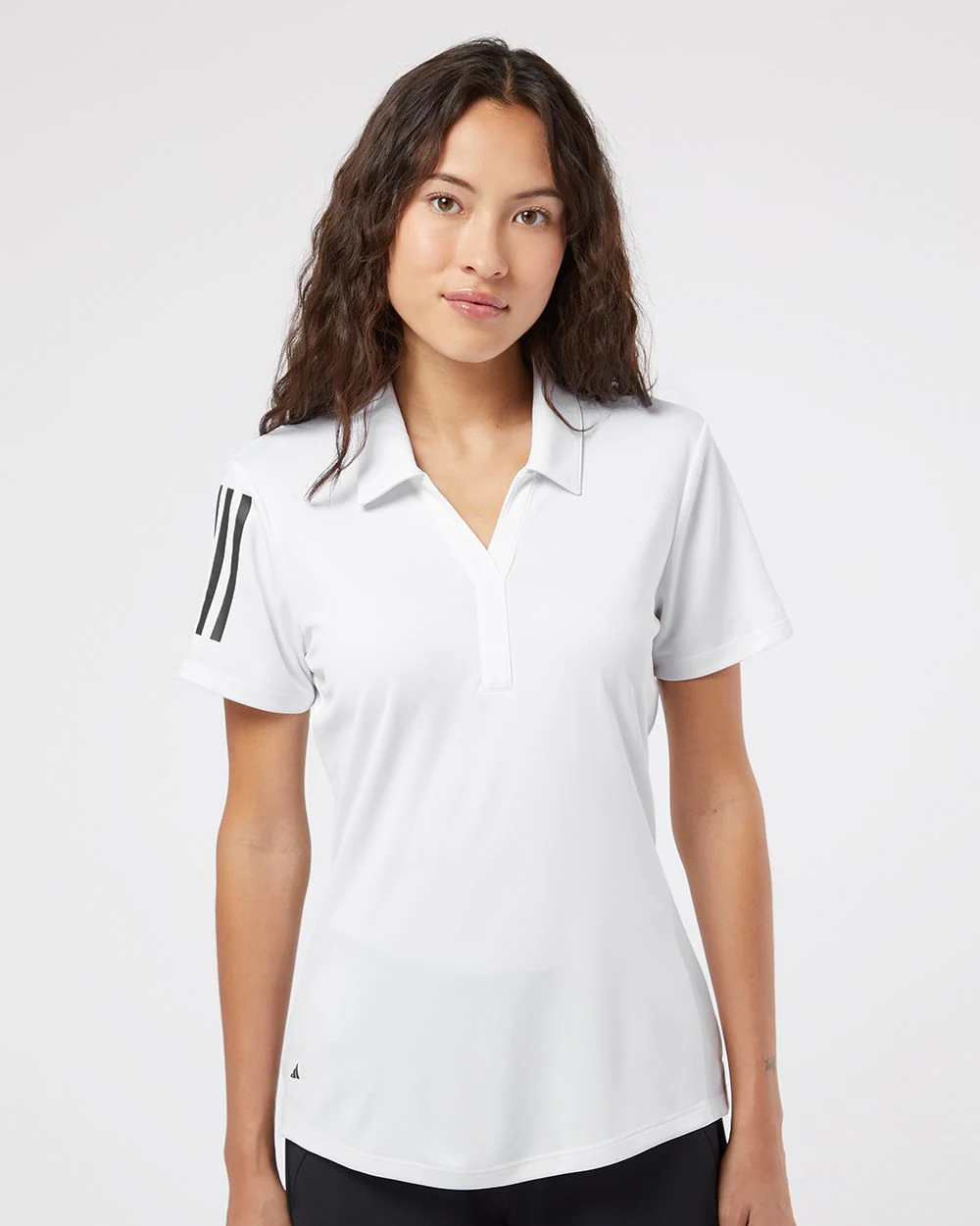 Adidas-A481-Women's Floating 3-Stripes Polo - Image 7