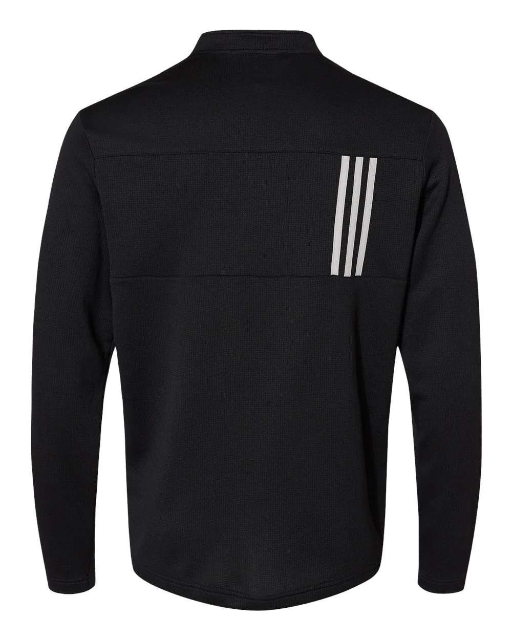 Adidas-A482-3-Stripes Double Knit Quarter-Zip Pullover - Image 2