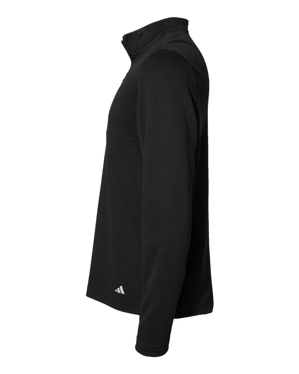 Adidas-A482-3-Stripes Double Knit Quarter-Zip Pullover - Image 3