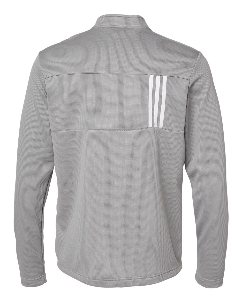 Adidas-A482-3-Stripes Double Knit Quarter-Zip Pullover - Image 9