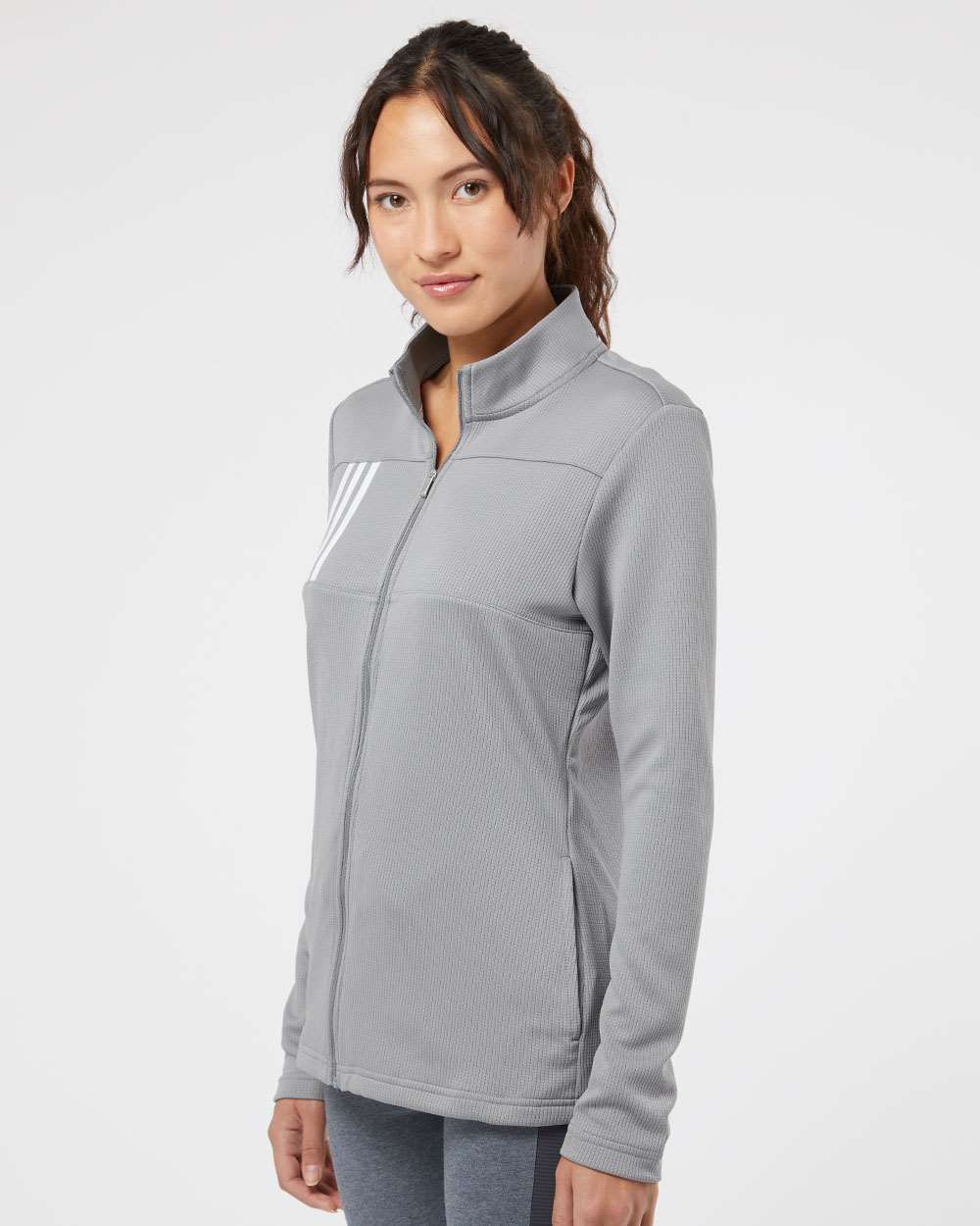 Adidas-A483-Women's 3-Stripes Double Knit Full-Zip - Image 12