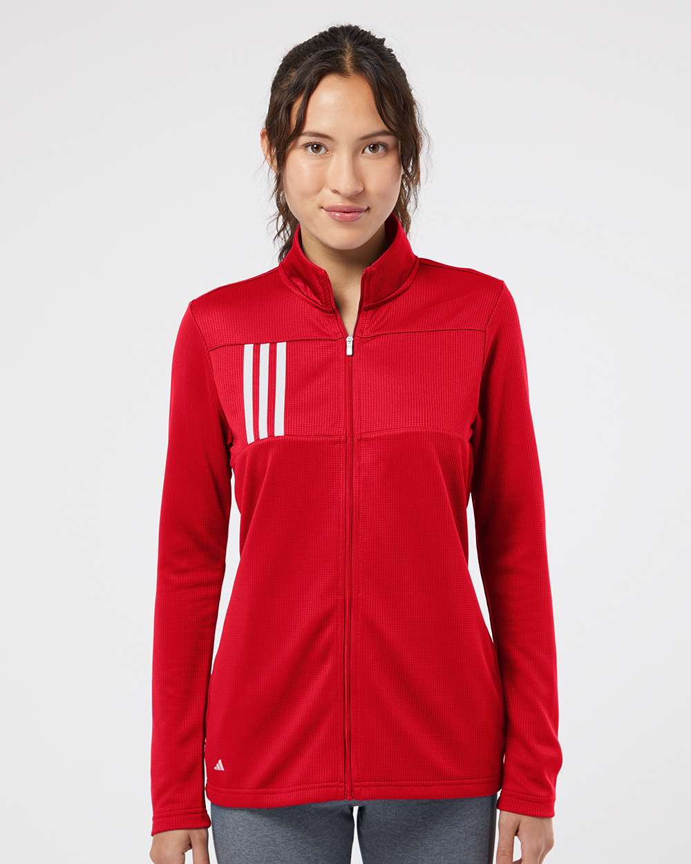 Adidas-A483-Women's 3-Stripes Double Knit Full-Zip - Image 17