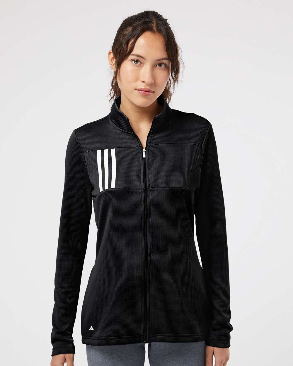 Adidas-A483-Women's 3-Stripes Double Knit Full-Zip - Image 4