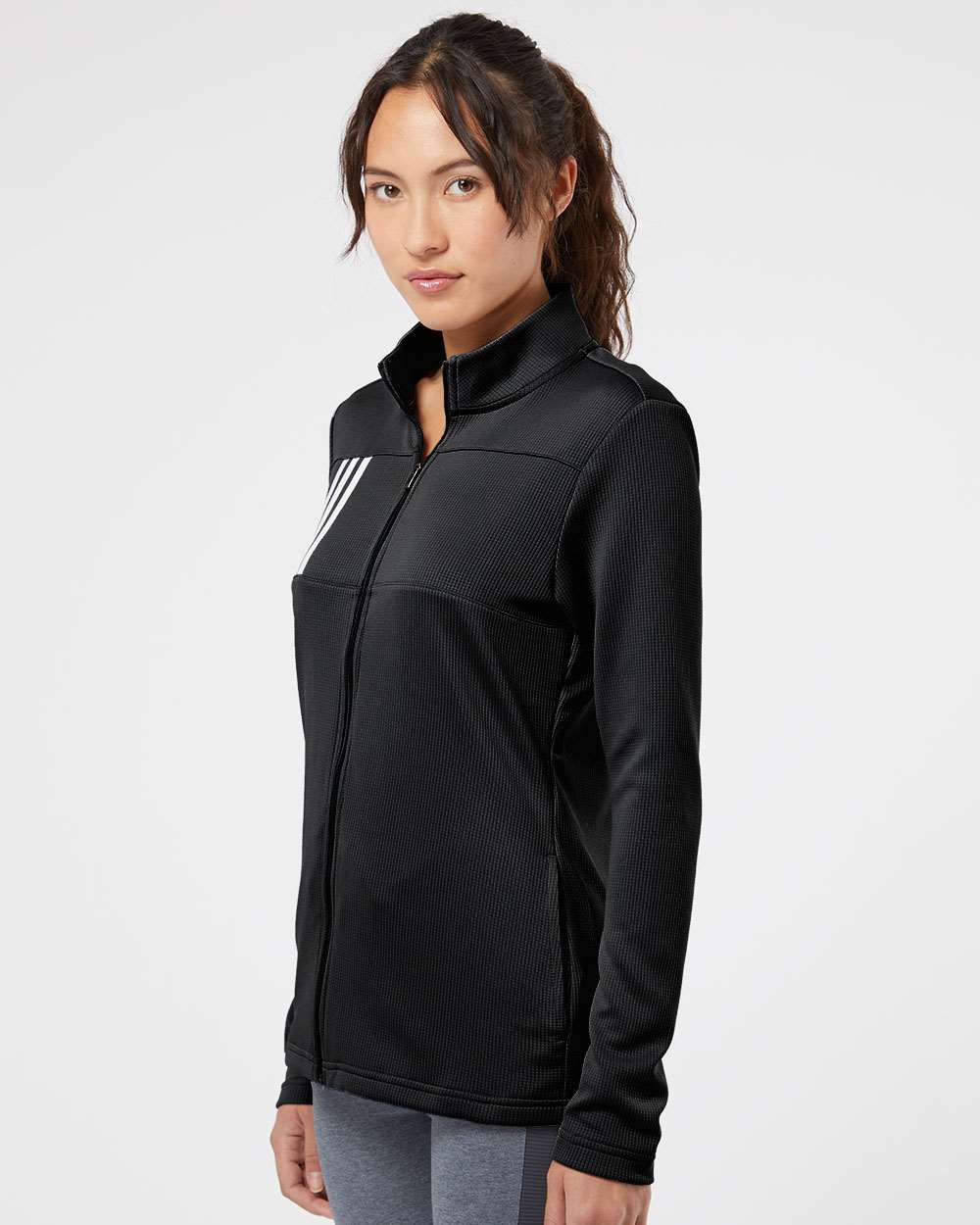 Adidas-A483-Women's 3-Stripes Double Knit Full-Zip - Image 5