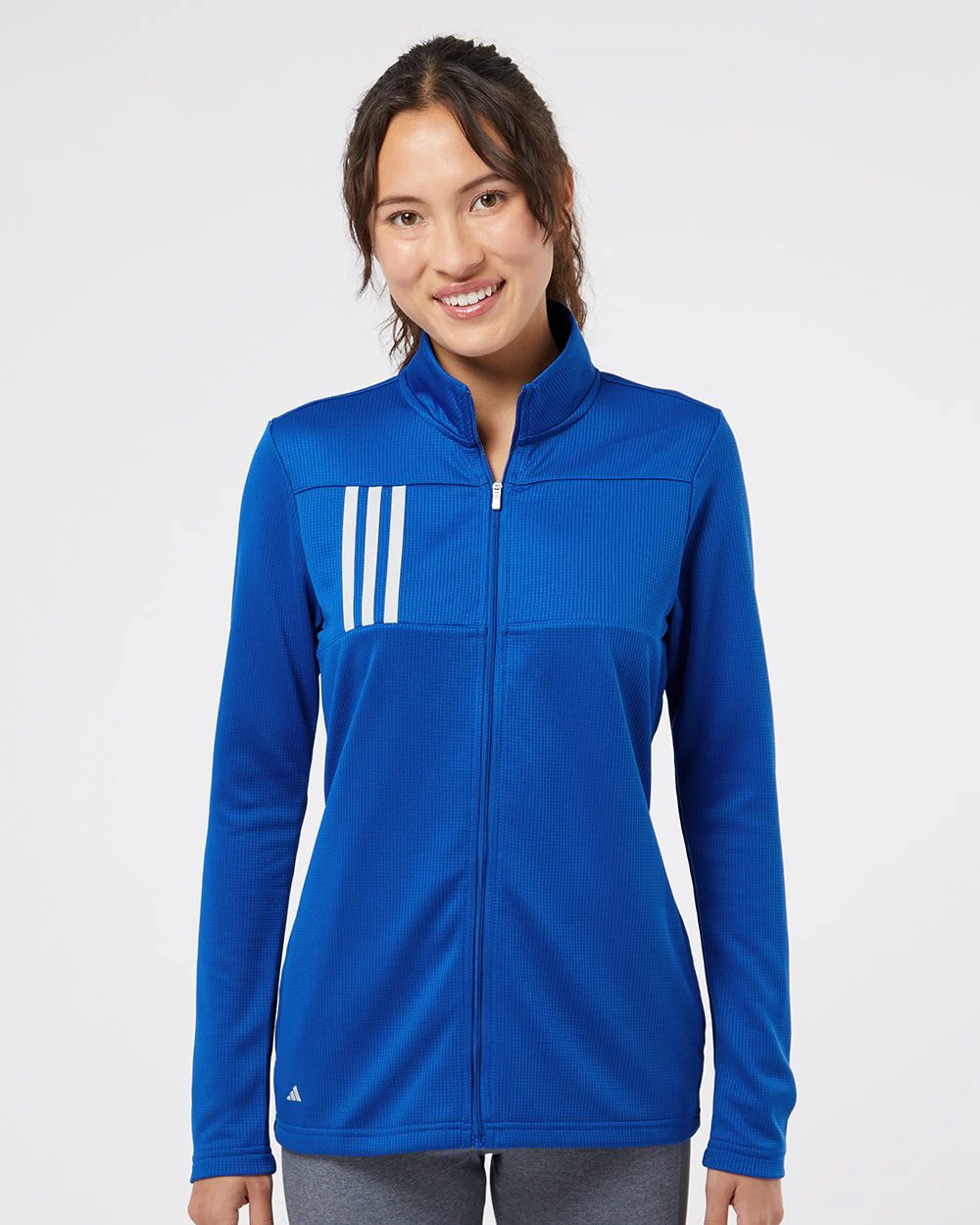 Adidas-A483-Women's 3-Stripes Double Knit Full-Zip - Image 7