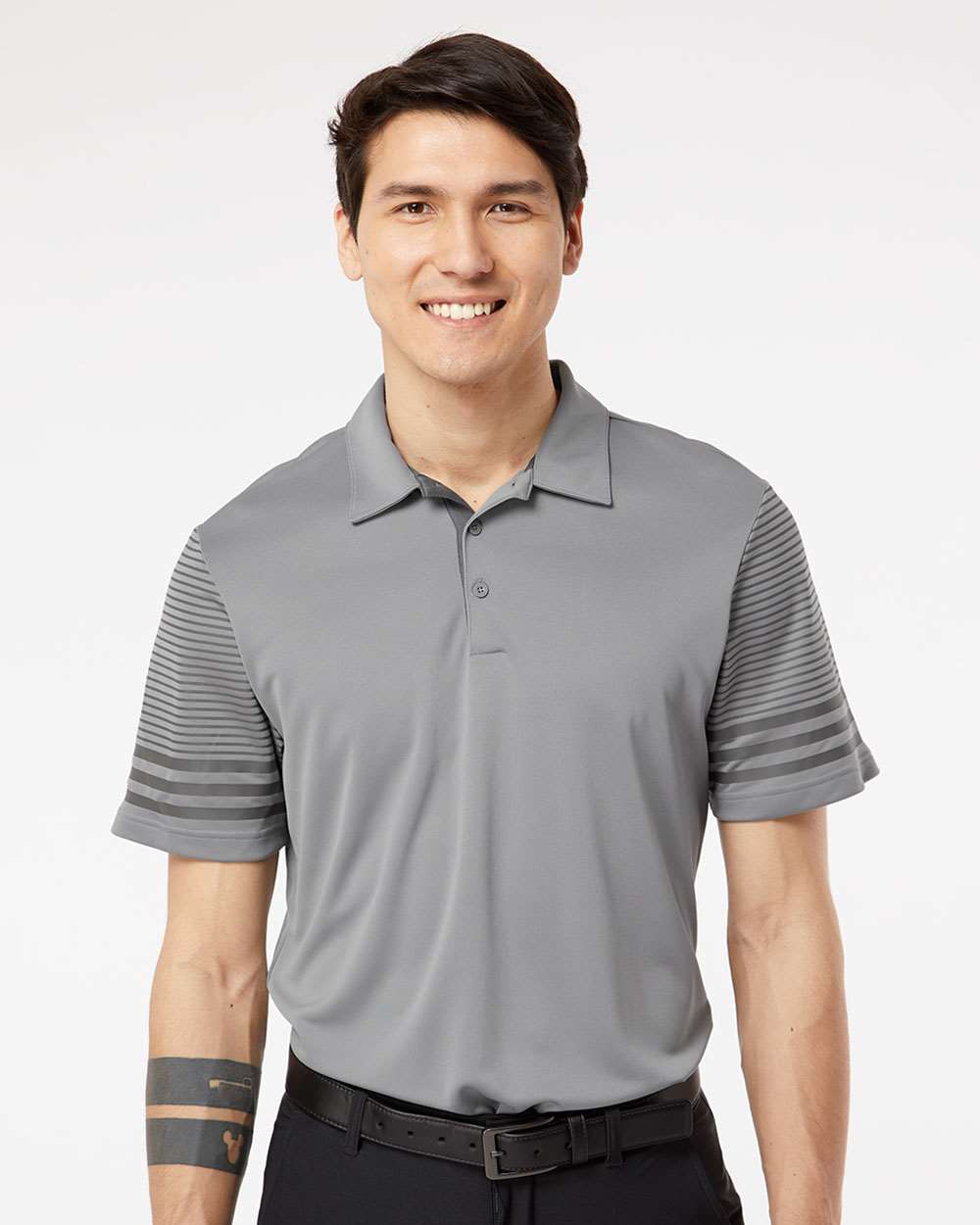 Adidas-A490-Striped Sleeve Polo - Image 11