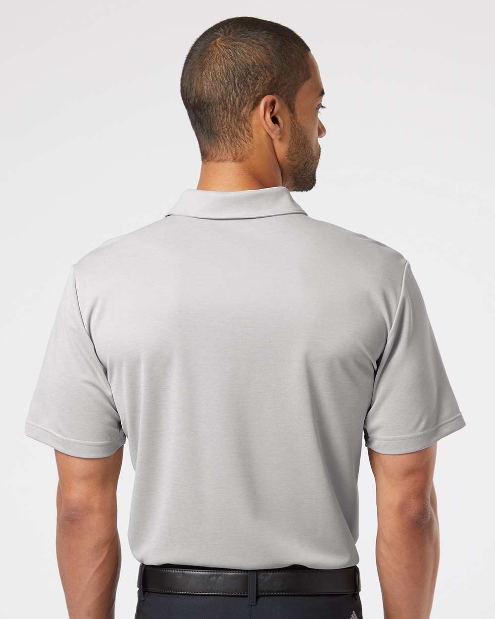 Adidas-A508-Heathered Colorblocked 3-Stripes Polo - Image 12