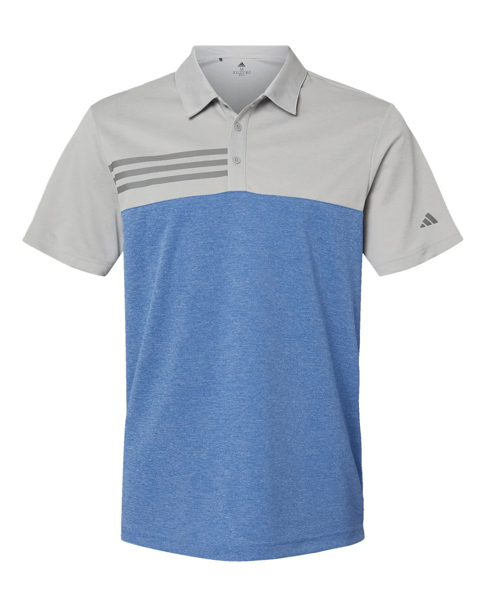 Adidas-A508-Heathered Colorblocked 3-Stripes Polo - Image 19