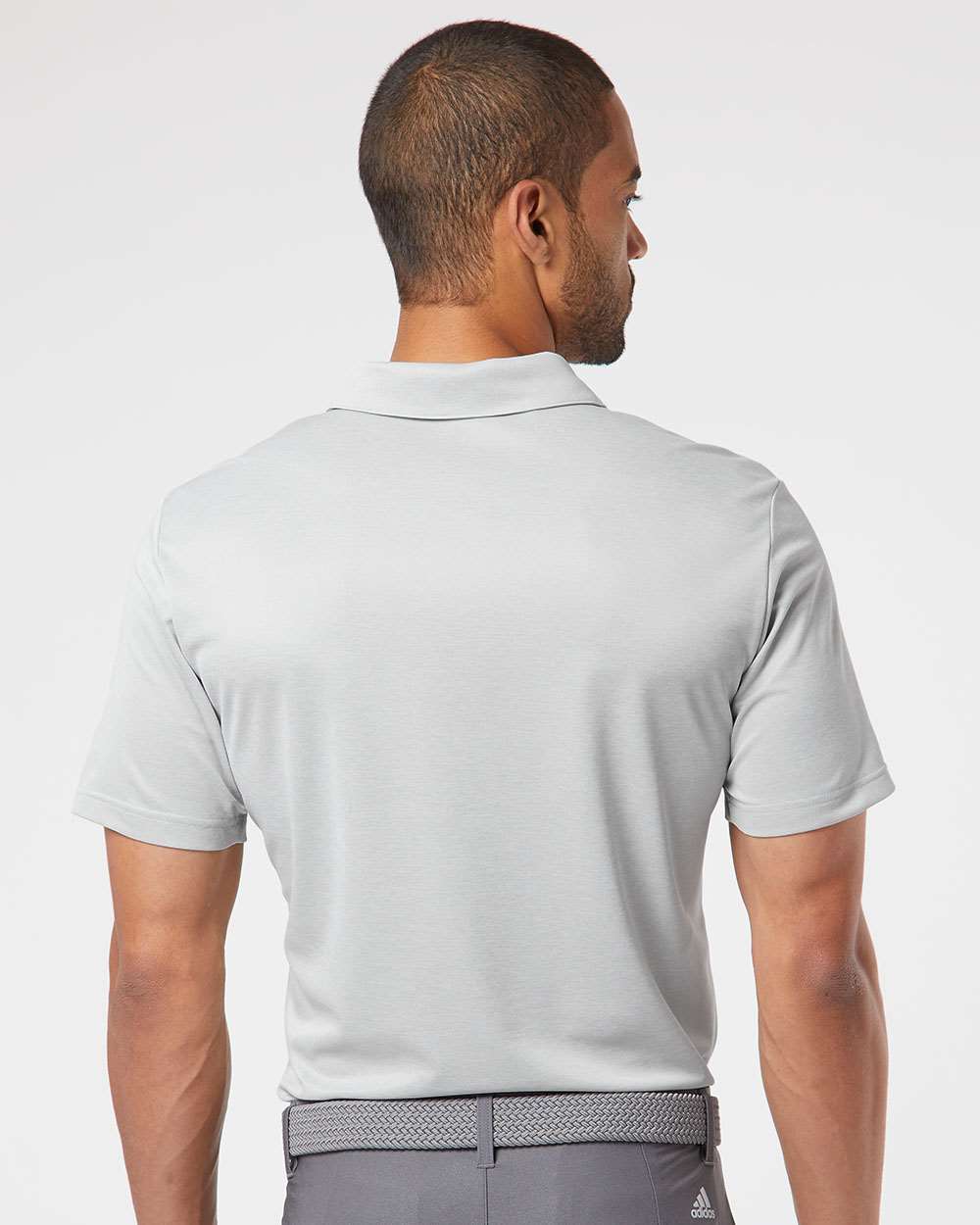 Adidas-A508-Heathered Colorblocked 3-Stripes Polo - Image 24