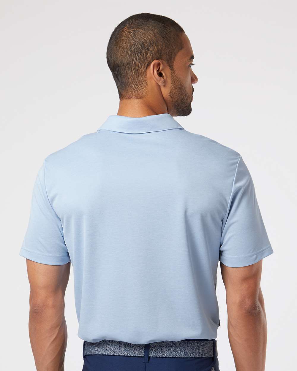 Adidas-A508-Heathered Colorblocked 3-Stripes Polo - Image 6