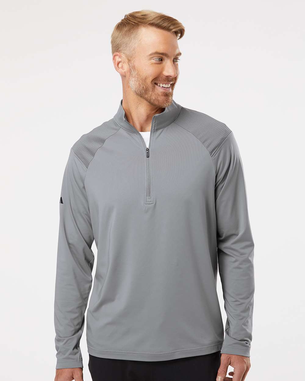 Adidas-A520-Shoulder Stripe Quarter-Zip Pullover - Image 17