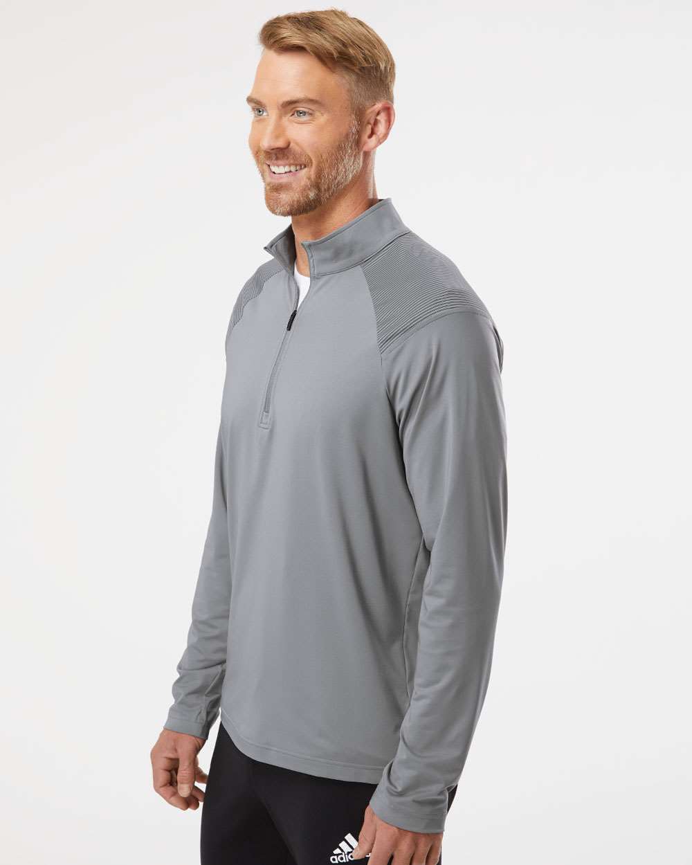 Adidas-A520-Shoulder Stripe Quarter-Zip Pullover - Image 18