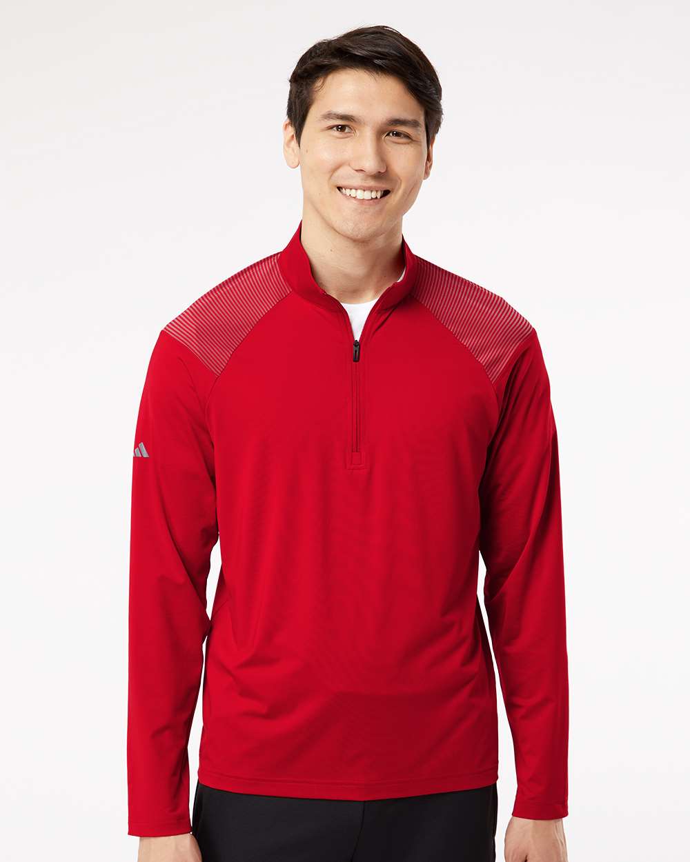 Adidas-A520-Shoulder Stripe Quarter-Zip Pullover - Image 29