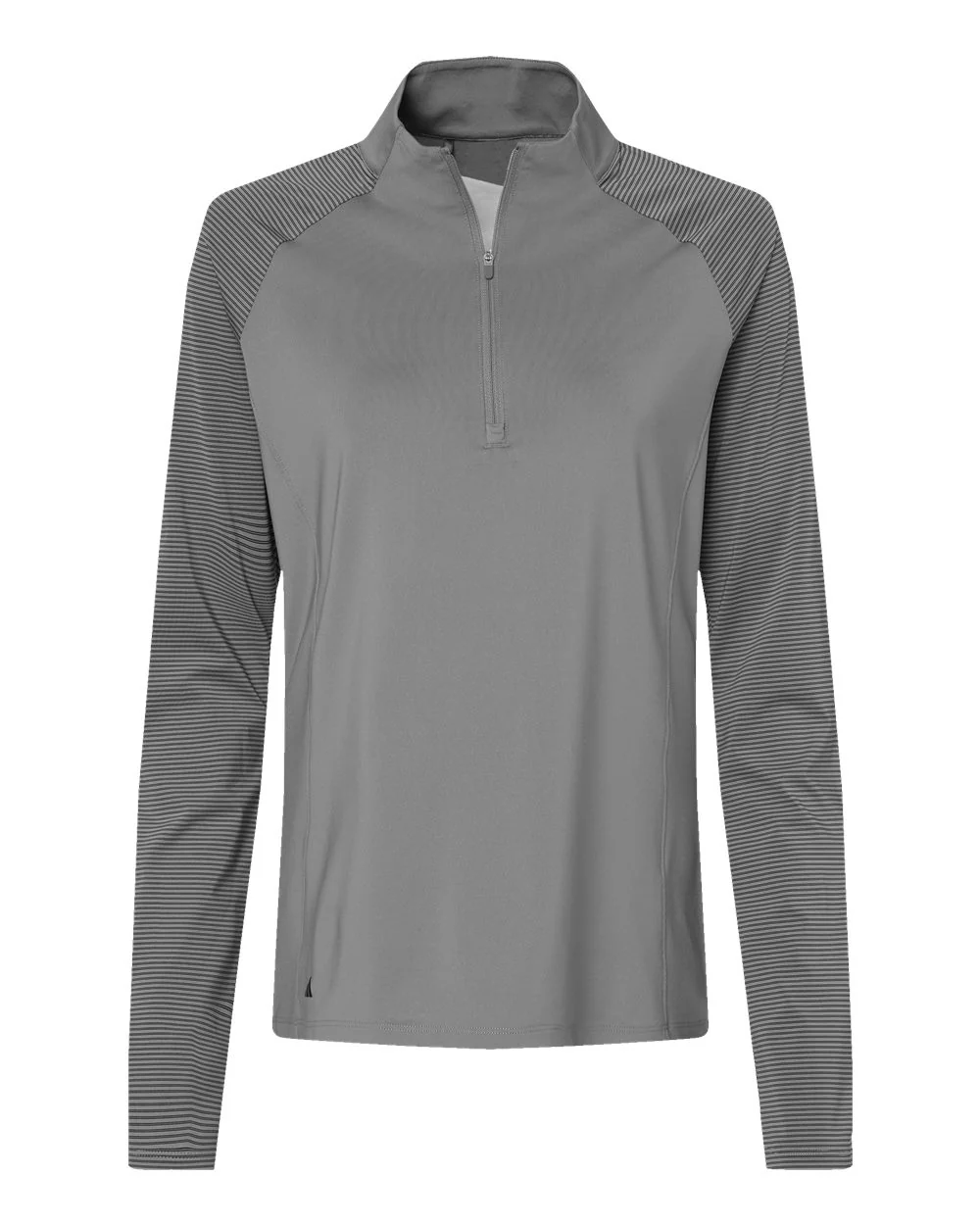 Adidas-A521-Women's Stripe Block Quarter-Zip Pullover - Image 14