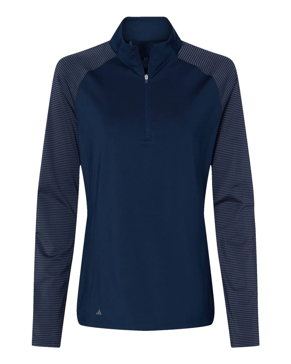 Adidas-A521-Women's Stripe Block Quarter-Zip Pullover - Image 20