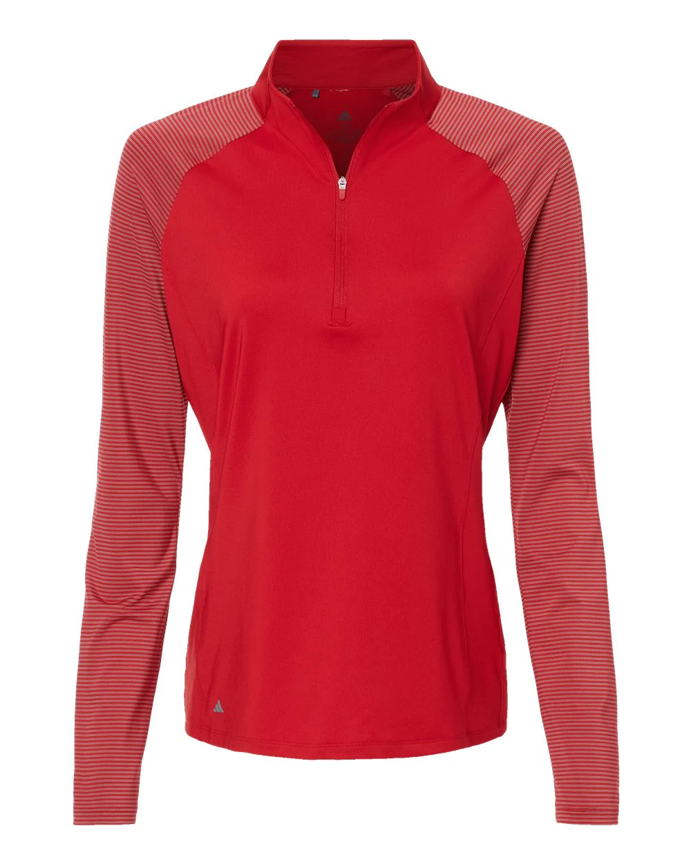 Adidas-A521-Women's Stripe Block Quarter-Zip Pullover - Image 26